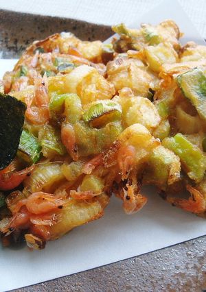 ピリ辛味つき韓国風かき揚げ＆海苔の天ぷら-レシピのメイン写真