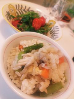 和洋バター香るアスパラ炊き込みご飯-レシピのメイン写真