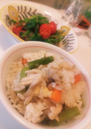 和洋バター香るアスパラ炊き込みご飯-レシピのメイン写真