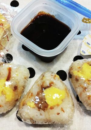高１！男子弁当！おかずおにぎり甘辛豚　３-レシピのメイン写真