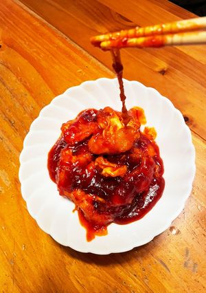 ヤムニョムチーズチキン　チーズびよ〜ん♪-レシピのメイン写真