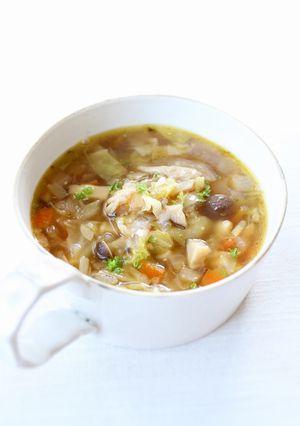 旨味たっぷり【キノコ入りミネストローネ】-レシピのメイン写真