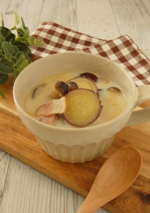さつま芋とベーコンの豆乳スープ-レシピのメイン写真