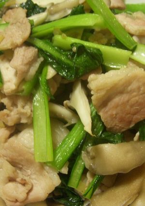 小松菜と豚肉の炒めもの-レシピのメイン写真