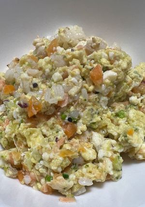 鮭とお豆腐とたまごのふわふわごはん-レシピのメイン写真