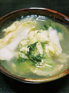 白菜漬と卵のスープ-レシピのメイン写真