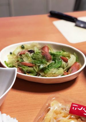 レタスとウインナーの中華風炒め物-レシピのメイン写真