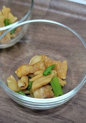 鶏皮とメンマのおつまみ-レシピのメイン写真