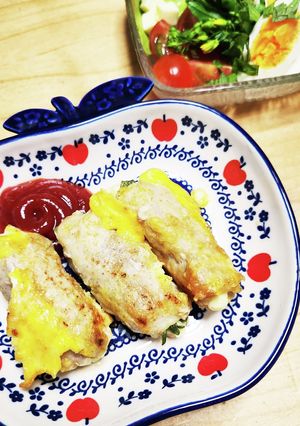 大葉とチーズの豚肉巻き♡カレー風味♡-レシピのメイン写真