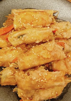 象印自動調理鍋 野菜の肉巻き-レシピのメイン写真
