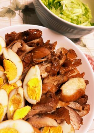 鶏ももと卵の甘辛しょうゆ煮-レシピのメイン写真