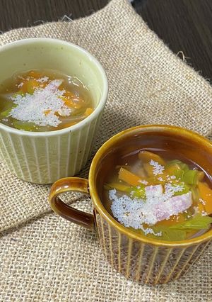 セロリの葉の洋風スープ-レシピのメイン写真