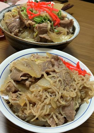 満腹満足！糸こん入りつゆだく牛丼♪-レシピのメイン写真
