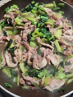 豚肉と小松菜の醤油炒め-レシピのメイン写真