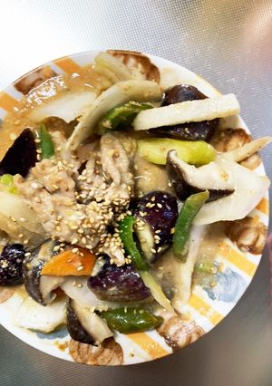 簡単きな粉洋風味噌味豚こま大根青椒肉絲風-レシピのメイン写真