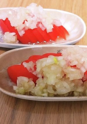 トマトの玉ねぎソースがけ-レシピのメイン写真