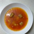 大豆とゴボウのトマトスープ