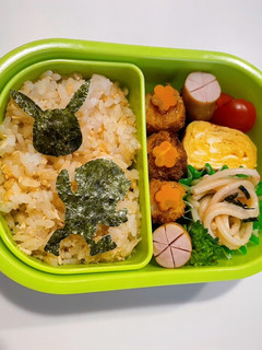 幼稚園お弁当 鮭ご飯海苔弁-レシピのメイン写真
