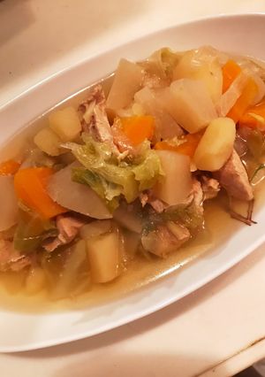 電気圧力鍋で鶏胸肉と野菜タップリのポトフ-レシピのメイン写真