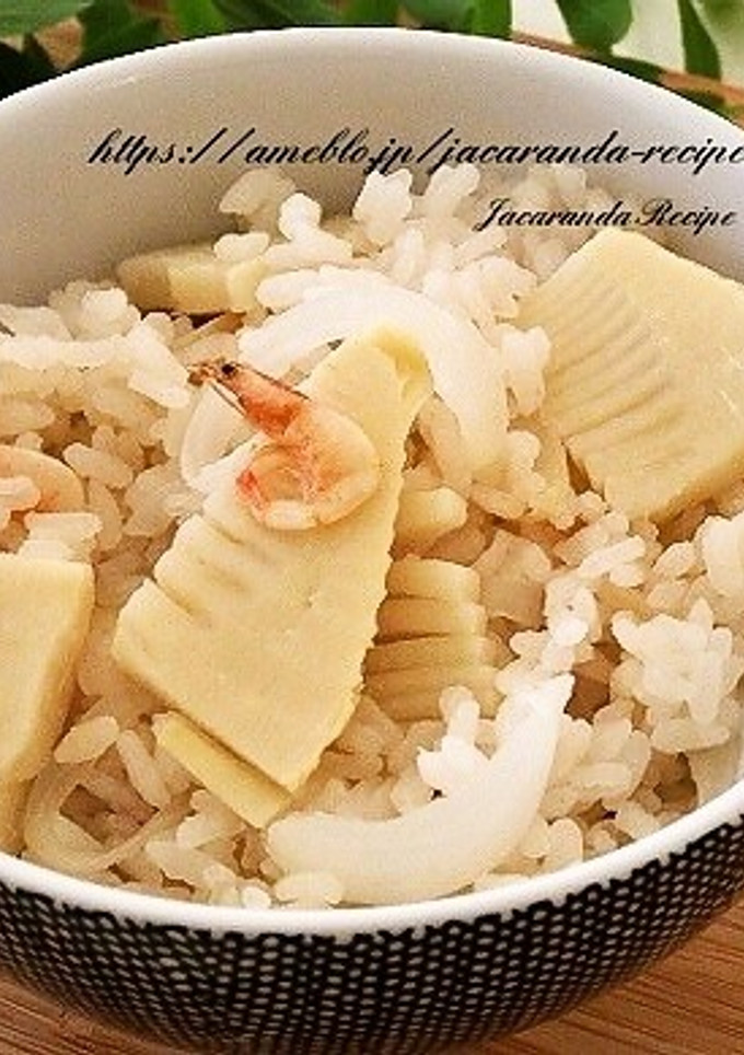 たけのこと桜エビと新玉ねぎの炊き込みご飯-レシピのメイン写真