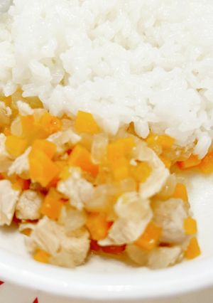 【保育園離乳食】〈後期〉鶏肉の味噌煮-レシピのメイン写真