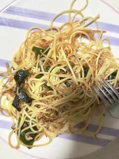 簡単!しらすとわかめの和風パスタ♪-レシピのメイン写真