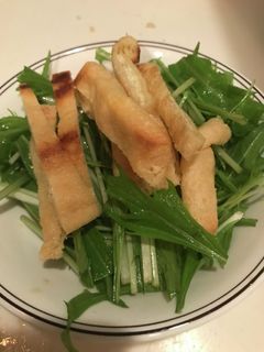 水菜とカリカリ油揚げのサラダ-レシピのメイン写真