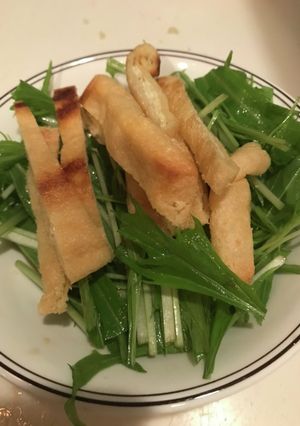 水菜とカリカリ油揚げのサラダ-レシピのメイン写真