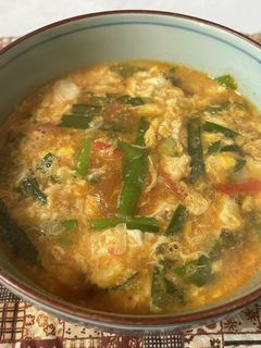 中華ニラ玉トマトスープ-レシピのメイン写真