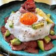 ふわふわ納豆のローストビーフ丼