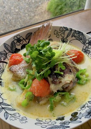 骨付き鯛のグリーンスープ♪-レシピのメイン写真