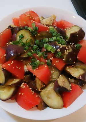 簡単!美味!トマトとなすのごまぽんマリネ-レシピのメイン写真