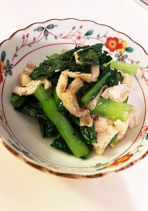 小松菜と油揚げの炒め煮-レシピのメイン写真