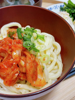 キムチ釜玉うどん-レシピのメイン写真