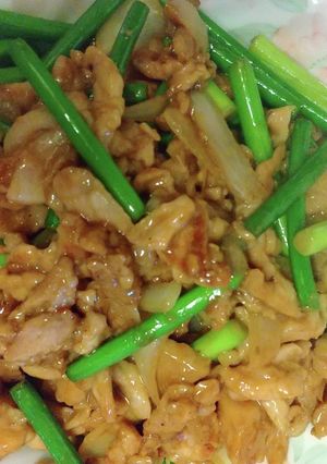 豚肉とにんにくの芽オイスター炒め-レシピのメイン写真