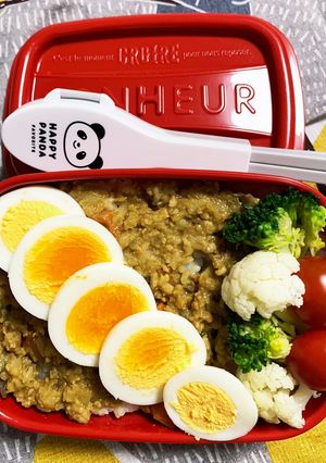 4/15よっちゃん　キーマカレーお弁当-レシピのメイン写真
