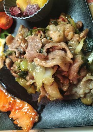✝豚肉とチンゲン菜の簡単炒め✝すぐ食べよ-レシピのメイン写真