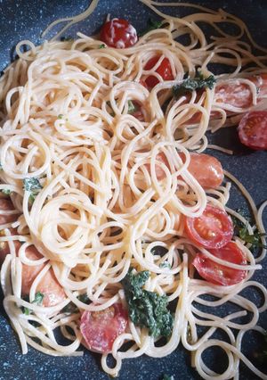 簡単★パセリとミニトマトのパスタ-レシピのメイン写真