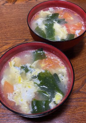 トマトの卵とじ中華スープ-レシピのメイン写真