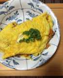 チーズミートローフでオムライス♪