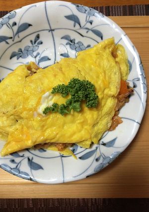 チーズミートローフでオムライス♪-レシピのメイン写真