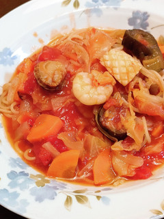 春野菜のトマトスープパスタ-レシピのメイン写真