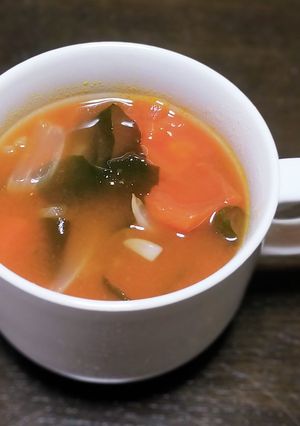 激うま簡単♪トマトわかめスープ-レシピのメイン写真