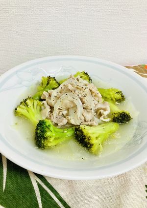 豚肉とブロッコリーの塩レモンスープ-レシピのメイン写真