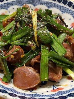 栄養満点♪砂肝とニラの甘辛炒め-レシピのメイン写真
