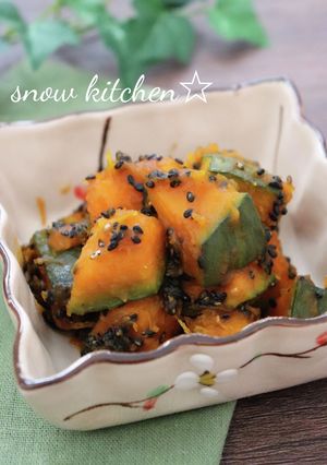 レンジで簡単！かぼちゃの揚げない大学芋風-レシピのメイン写真