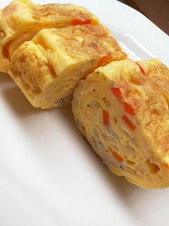 しらすと人参の卵焼き-レシピのメイン写真