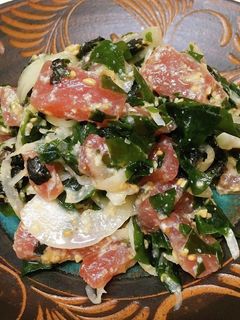 新玉ねぎとマグロの味噌和え-レシピのメイン写真
