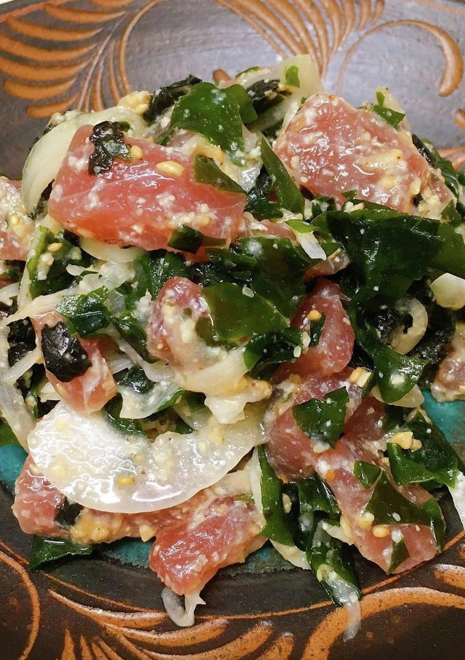 新玉ねぎとマグロの味噌和え-レシピのメイン写真
