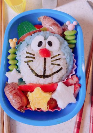 園児キャラ弁♪簡単ドラえもん-レシピのメイン写真